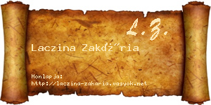Laczina Zakária névjegykártya